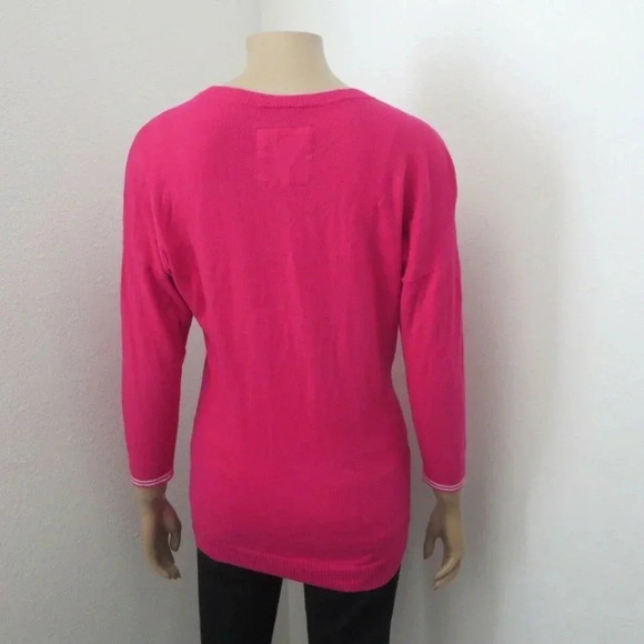 Hollister Logo Cardigan Size Medium Sweater Pink - Picture 6 of 7